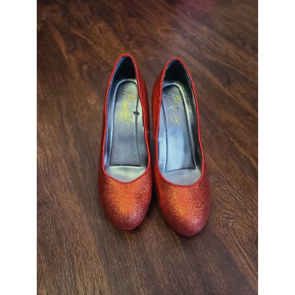 Red Glitter high heels Beacon size 7 1/2 NWOT